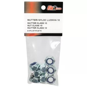 Mutter M10 10 Din985  Nyloc 8St