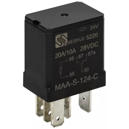 Mikrorelä 5-Pol 24V 20/10A