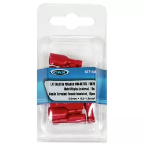 Flatstifthylsa Hona Isolerad 6,5 Röd 10St