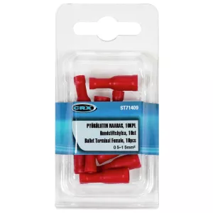 Rundstiftshylsa Hona Röd 10 St