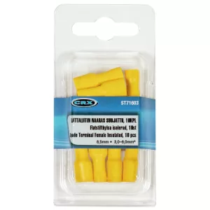 Flatstifthylsa Hona Isolerad 6,5 Gul 10St