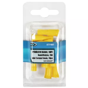 Rundstiftshylsa Gul 10 St