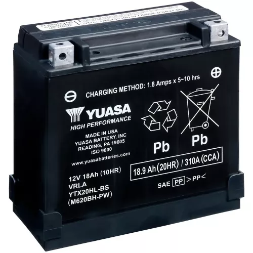 Batteri Yuasa Mc 18,9Ah Agm -+ 175X87X175