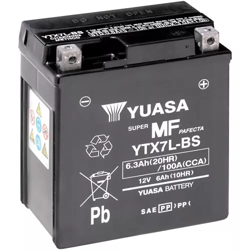 Batteri Yuasa Mc 6,3Ah Agm -+ 115X72X132