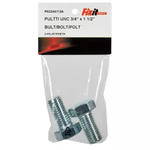 Bult Unc 3/4"X1 1/2" 2St Förzinkad