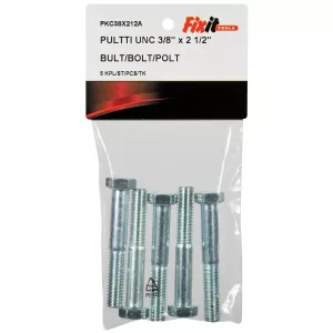 Bult Unc 3/8"X2 1/2" 5St Förzinkad