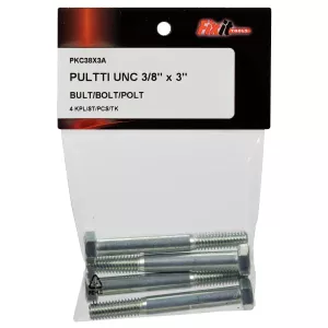 Bult Unc 3/8"X3" 4St Förzinkad