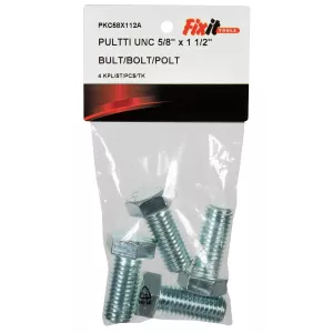 Bult Unc 5/8"X1 1/2" 4St Förzinkad