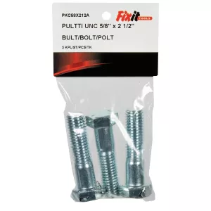 Bult Unc 5/8"X2 1/2" 3St Förzinkad