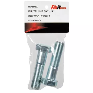 Bult Unf 3/4"X3" 2St Förzinkad