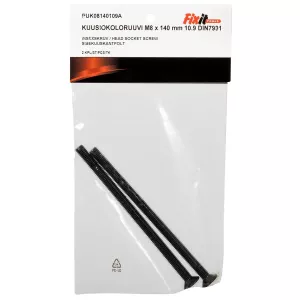 Insexskruv M8X140 2St Försänkt 10.9 Din7991