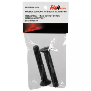 Insexskruv M12X80 10.9 2St Försänkt Din7991