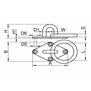 Surrningsfäste Med Ring 36X60X5Mm A2