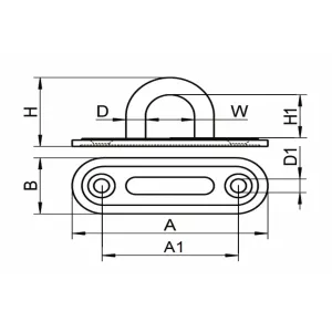 Surrningsfäste Lätt 80X26Mm A2