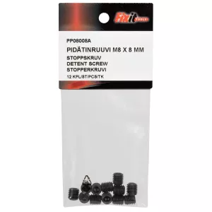 Stoppskruv M8X8 Din916 12St 45H Obelagd