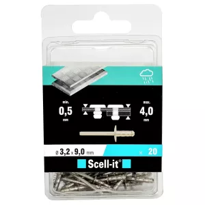 Blindnit 3,2X9Mm 20St Multi Utomhus Kullrigt 300Kg