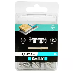 Blindnit 4,8X17,5Mm 10St Multi Utomhus Bred 8-12Mm