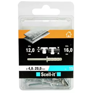 Blindnit 4,8X20Mm 15St Multi Inomhus Kullrigt 100K
