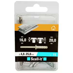 Blindnit 4,8X25Mm 15St Multi Inomhus Kullrigt 100K