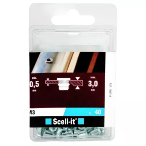 Blindnitmutter M3X10,9Mm 40St Stål