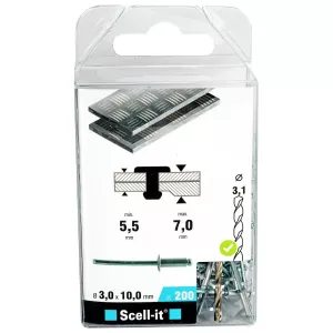 Blindnit 3X10Mm 200St Kullrigt