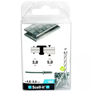 Blindnit 4X8Mm 100St Kullrigt