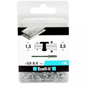 Blindnit 3X6Mm/100St Stål/Alu