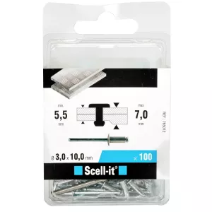 Blindnit 3X10Mm/100St Stål/Alu