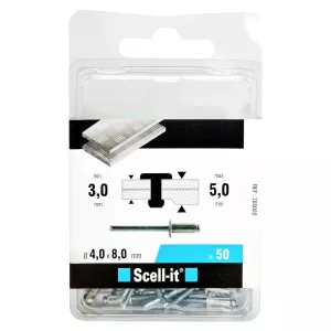 Blindnit 4,0X8Mm/50St Stål/Alu