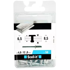 Blindnit 4,0X12Mm/50St Stål/Alu