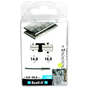 Blindnit 4,8X20Mm/100St Stål/Alu