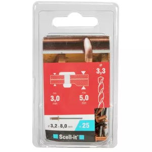 Blindnit 3,2X8Mm/25St Koppar