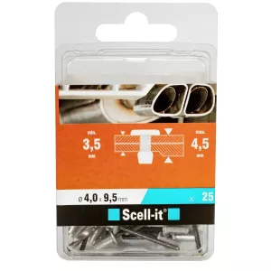 Blindnit 4X9,5Mm/25St Pressbeständig Stål/Alu