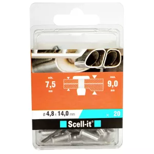 Blindnit 4,8X14Mm/20St Pressbeständig Stål/Alu