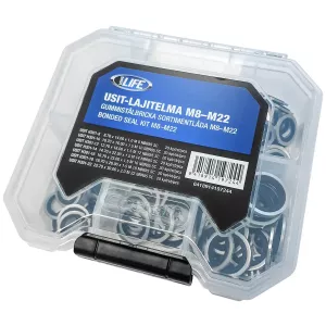 Gummistålbricka Sortimentlåda  M8-M22 140St