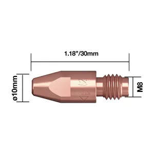 Kontaktrör M8 1,6Mm/30Mm 25St Parweld