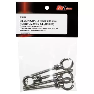 Öglebult M6 X 60 A4 4St