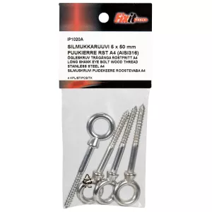 Ögleskruv Trägänga 5X50Mm A4 4St