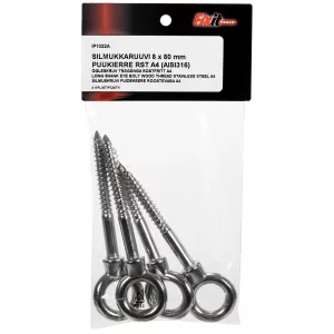 Ögleskruv Trägänga 8X80Mm A4 4St