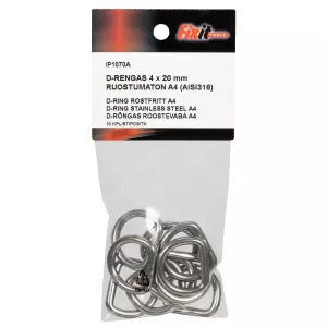 D-Ring 4X20Mm A4 10St