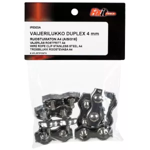 Vajerlås Duplex 4Mm A4 8St