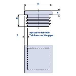 Rörplugg 35X35 Svart