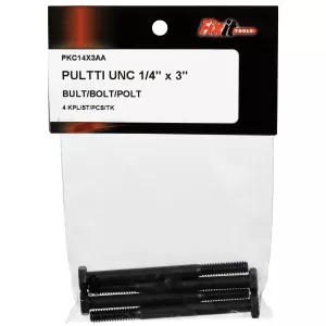 Bult Unc 1/4"X3" 4St Obelagd