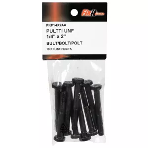Bult Unf 1/4"X2" 10St Obelagd