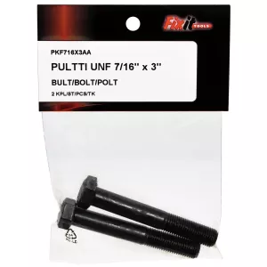 Bult Unf 7/16"X3" 2St Obelagd