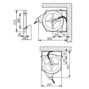 Slangvinda Tryckluft 10M 20Bar