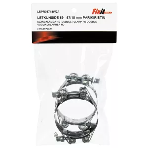 Slangklämma Hd 59-67Mm/18Mm 2St Dubbel