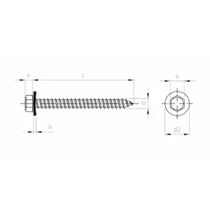 Byggskruv 6,5X64Mm A2 100St Epdm