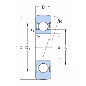 Spårkullager 25X62X15 Skf