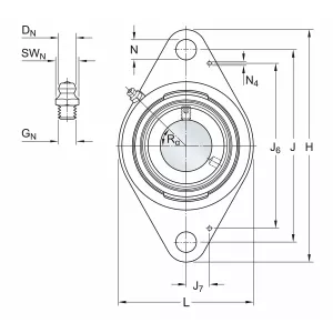 Oval Fläns 15Mm Skf